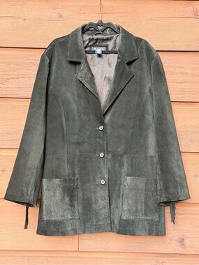 Denim & Co. Fringe Leather Jacket Plus Size 1X